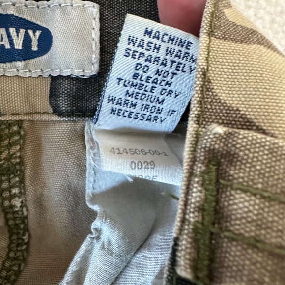 Old Navy Y2K Camo Cargo Straight Leg Pants Size 29x30 Distressed Streetwear - Picture 4 of 12